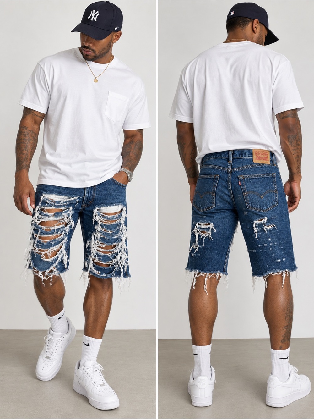 Vintage Distressed Levi’s 505 Cut-Off Bermuda Jorts Size 32
